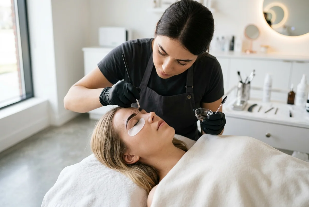 Permanent Make-up bei Skin Aesthetics: Natürliche Powderbrows und Wimpernkranzverdichtung